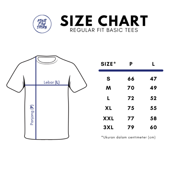 Basic Tees Size Chart Fourpawstory
